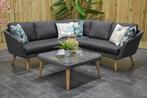 Milano Loungeset Hoekbank Lage Tafel Anthracite SHOWROOMMODE, 5 zitplaatsen, Nieuw, Ophalen of Verzenden, Loungeset