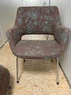 Saarinen look eetkamer stoelen 2 stuks, Huis en Inrichting, Ophalen, Bruin, Stof, Vintage design