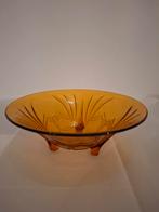 Art Deco Ankerglas Bernsdorf Schaal Amber, Antiek en Kunst, Antiek | Glas en Kristal, Ophalen