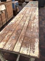 XXL tafel, patina, wittinten, zachtblauw, tuintafel, 200 cm of meer, 50 tot 100 cm, Grenenhout, Gebruikt