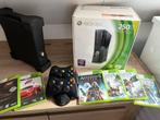 Xbox 360 250GB + 2 Oplaadbare Controllers + 6 Games, Spelcomputers en Games, Spelcomputers | Xbox 360, Ophalen, Met 2 controllers