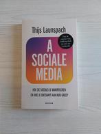 Asociale media - Thijs Launspach, Ophalen of Verzenden, Zo goed als nieuw, Thijs Launspach