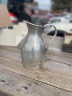 tin aluminium vaas rvs look bloemenvaas waterkan vintage, Huis en Inrichting, Ophalen of Verzenden, Overige kleuren, Overige materialen