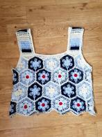 Nieuw gebreide top gilet Bohemian style, Maat 38/40 (M), Blauw, Nieuw, Ophalen of Verzenden