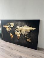 Wereldkaart canvas, Huis en Inrichting, 50 tot 75 cm, Nieuw, Ophalen of Verzenden, Schilderij