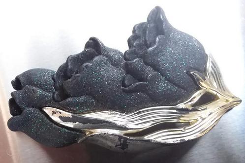 Antieke grote Haarklem in vorm van tulp., Sieraden, Tassen en Uiterlijk, Broches, Zo goed als nieuw, Ophalen of Verzenden