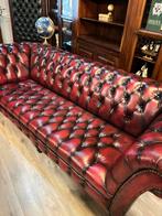 Chesterfield button seat oxblood xl, Ophalen, Gosem engelsstaat 7, Zo goed als nieuw, Rechte bank
