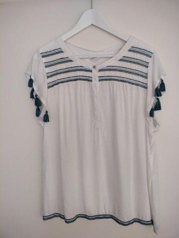 mouwloze blouse met kwastjes maat 44  - taifun- beschikbaar voor biedingen