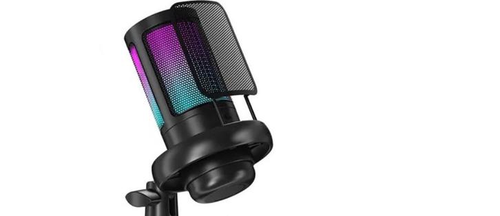 Streaming microfoon Met licht, Muziek en Instrumenten, Microfoons, Nieuw, Studiomicrofoon, Ophalen
