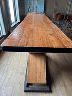 Hoge lange tafel, Huis en Inrichting, Tafels | Eettafels, Ophalen, Hout met ijzer, 200 cm of meer, 50 tot 100 cm