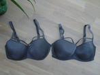 2x Marlies Dekkers donkergrijze space odyssey padded bh 80F, Marlies Dekkers, Ophalen of Verzenden, Grijs, BH