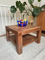 Salontafel 60x60 cm massief eikenhout, Huis en Inrichting, Tafels | Salontafels, Ophalen, Gebruikt, 50 tot 100 cm, 50 tot 100 cm