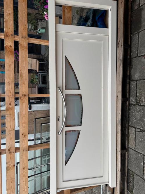 Voordeur, Doe-het-zelf en Verbouw, Deuren en Horren, Zo goed als nieuw, Buitendeur, 215 cm of meer, 80 tot 100 cm, Glas, Ophalen
