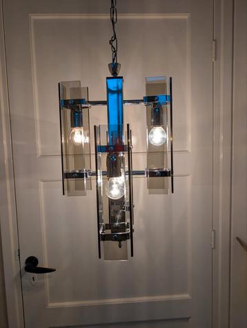 Vintage Veca Glazen Plafondlamp, Italië 1960s 70s Space age beschikbaar voor biedingen