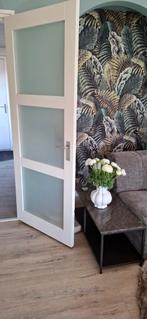 Stompe Binnendeur met Glas, Doe-het-zelf en Verbouw, Deuren en Horren, Ophalen, Gebruikt, 80 tot 100 cm, Binnendeur