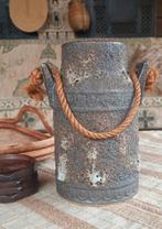 Fatlava bruisglazuur vaas met touw Jopeco decor Paris, Antiek en Kunst, Antiek | Keramiek en Aardewerk, Ophalen of Verzenden