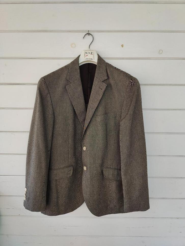 Grijs/bruine blazer – maat 54R – Hackett London, Kleding | Heren, Kostuums en Colberts, Zo goed als nieuw, Maat 52/54 (L), Grijs