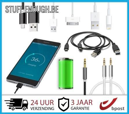Oplaadkabels iPhone Samsung Xiaomi Micro USB-C Lightning A+, Telecommunicatie, Mobiele telefoons | Telefoon-opladers, Nieuw, Apple iPhone
