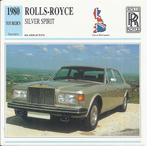 B367 autokaart rolls royce silver spirit ( 1980 ), Verzamelen, Ophalen of Verzenden, Zo goed als nieuw, Auto's