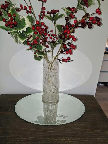 Mooie Antieke zware kristallen Val st Lambert vaas incl tak beschikbaar voor biedingen