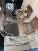 Glazen eettafel 3 maanden oud, Huis en Inrichting, Woonaccessoires | Spiegels, Ophalen of Verzenden, Zo goed als nieuw, Rechthoekig