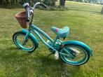 Popal Lola Cruiser 16 inch meisjesfiets turquoise met mandje, Fietsen en Brommers, Fietsen | Cruisers en Lowriders, Ophalen, Gebruikt