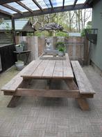 picknicktafel van Steigerhout, Ophalen, Nieuw, Rechthoekig, Hout