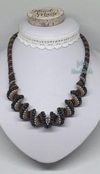 Aparte ketting Cellini spiral Miyuki kralen Juliez Handmade, Verstelbaar, Overige kleuren, Nieuw, Ophalen of Verzenden