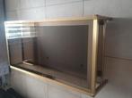 Hollywood Regency salontafel van messing, Huis en Inrichting, Tafels | Salontafels, Ophalen of Verzenden, Gebruikt