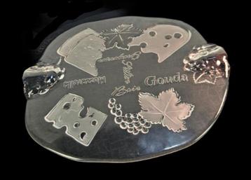 VINTAGE kaasplateau van Walther glas beschikbaar voor biedingen