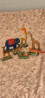 7 stuks oude Houten Dieren, Verzamelen, Poppenhuizen en Toebehoren, Ophalen of Verzenden, Gebruikt, Overige typen