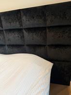 Luxe Croco Boxspring 200x200 met TV-lift, Zwart, Tweepersoons, Ophalen of Verzenden, Zo goed als nieuw