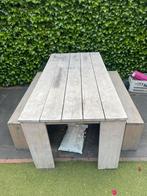 Steigerhouten tuinset, Tuin en Terras, Ophalen, Steigerhout, Bank