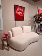 Boucle white lounge bank, Ophalen of Verzenden, Zo goed als nieuw