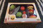 Hamburger, set, met snijbord, kinder speelgoed, klein, Ophalen of Verzenden, Nieuw, 2 tot 4 jaar