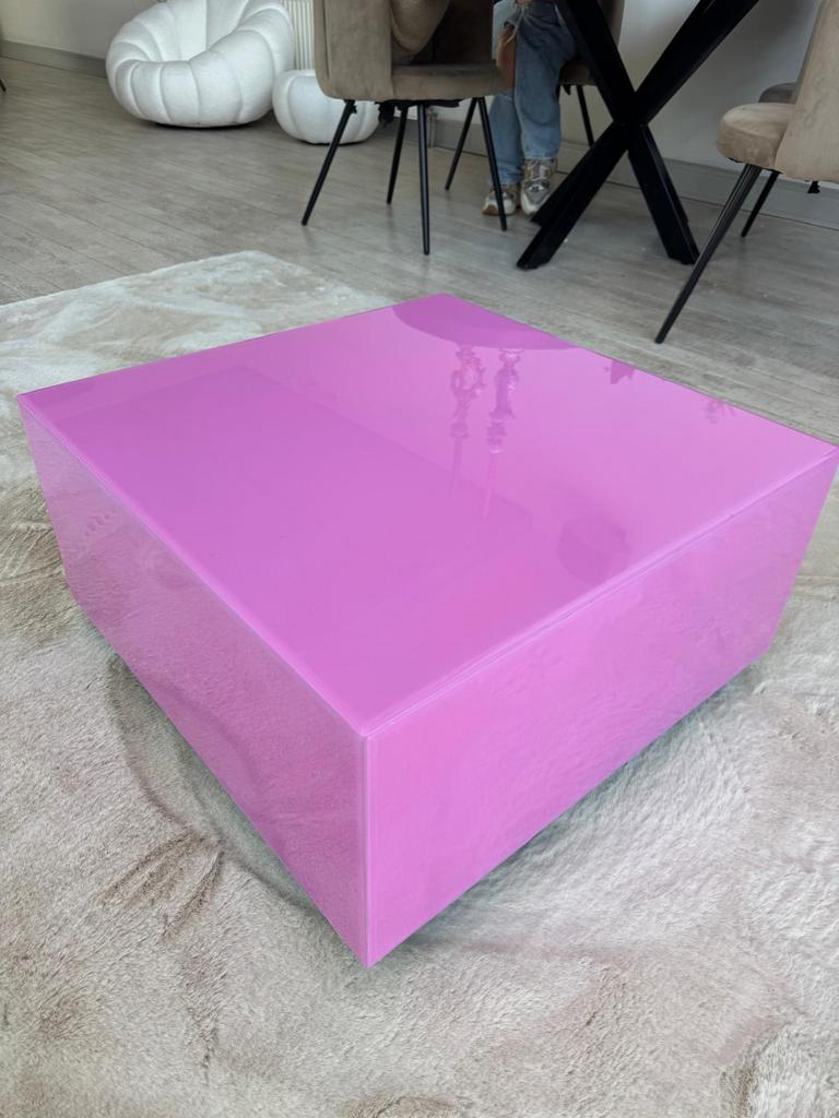 Nieuwe vierkante salontafel 60x60cm, Kunststof, Vierkant, Nieuw, Minder dan 50 cm