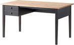 Ikea bureau buro Arkelstorp zwart met hout 2 lades, Ophalen, Gebruikt