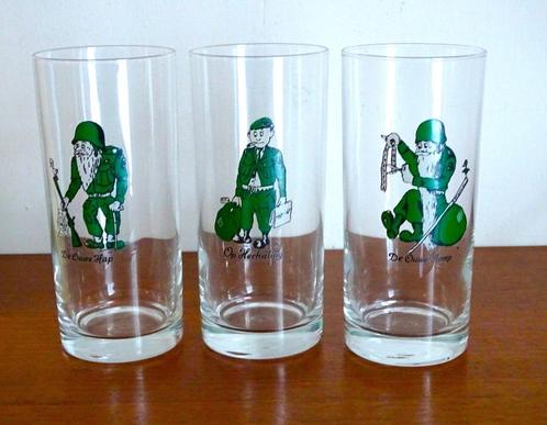 3 Vintage Glazen met soldaten militairen, Verzamelen, Militaria | Algemeen, Landmacht, Overige typen, Nederland, Ophalen
