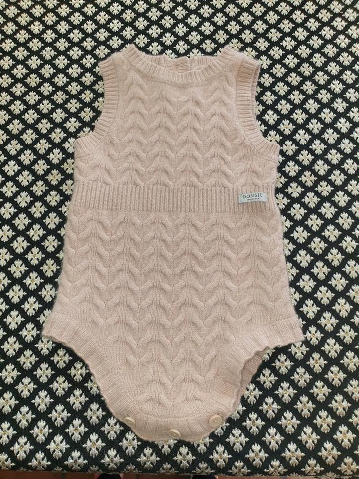 Warme gebreide wollen playsuit donsje maat 80, Kinderen en Baby's, Babykleding | Maat 80, Zo goed als nieuw, Jongetje of Meisje