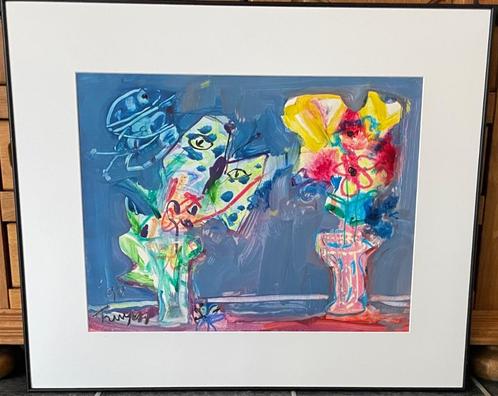 Hans Truijen (1928-2005) Gouache en Zeefdruk (2), Antiek en Kunst, Kunst | Schilderijen | Modern, Ophalen
