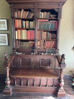 Antieke Duitse eikenhouten boekenkast., Antiek en Kunst, Antiek | Meubels | Kasten, Ophalen