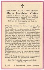 Maria J. Vinken 1920 Someren + 1941 Someren, 20 jaar oud, Verzamelen, Verzenden