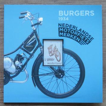 Zilveren postzegel Nederlandse Motorfietsmerken Burgers 1934 beschikbaar voor biedingen