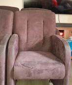 Eetstoelen bruin suède, Ophalen, Zo goed als nieuw, Minder dan 75 cm, 50 tot 75 cm