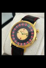 Fiorucci Roulette Horloge - Uniek Design!, Overige merken, Overige materialen, Leer, Polshorloge