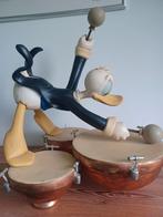 Donald Duck on Drums polystone zeldzaam, Ophalen of Verzenden, Donald Duck, Gebruikt, Beeldje of Figuurtje