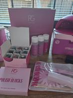 Pink geplak set met led lamp en 10 kleuren en nog meer, Ophalen of Verzenden, Zo goed als nieuw, Roze, Handen en Nagels