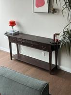 Prachtig antieke donker houten side table!, Huis en Inrichting, Ophalen, Eikenhout, Zo goed als nieuw, 25 tot 50 cm