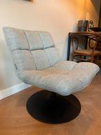 Dutchbone Draaistoel Grijs Groen - Goede Staat!, Huis en Inrichting, Fauteuils, Ophalen, Gebruikt, Minder dan 75 cm, Stof