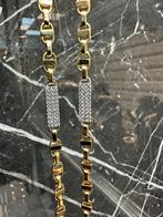 14k Gouden Kingsly Ketting met Edelstenen, Ophalen of Verzenden, Nieuw, Goud, Met edelsteen
